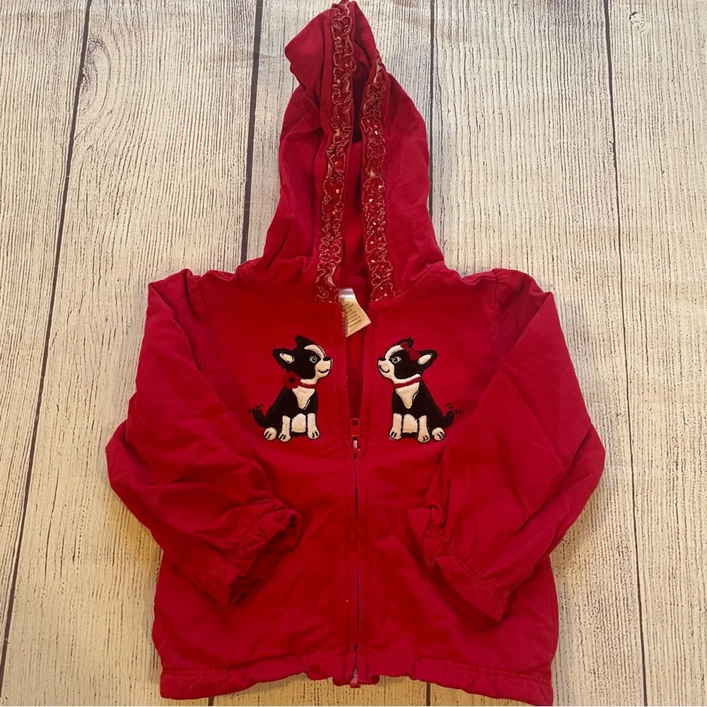 Gymboree Poppy Love Red Hoodie size 2Y